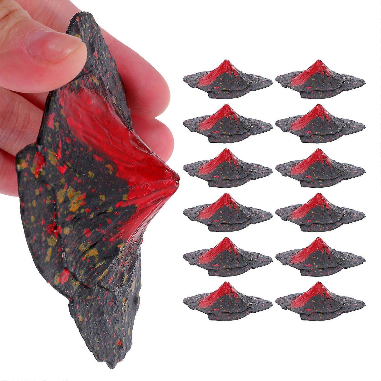 Volcano Model for Aquarium Decoration Plastic 16Pcs Mini Volcano Set