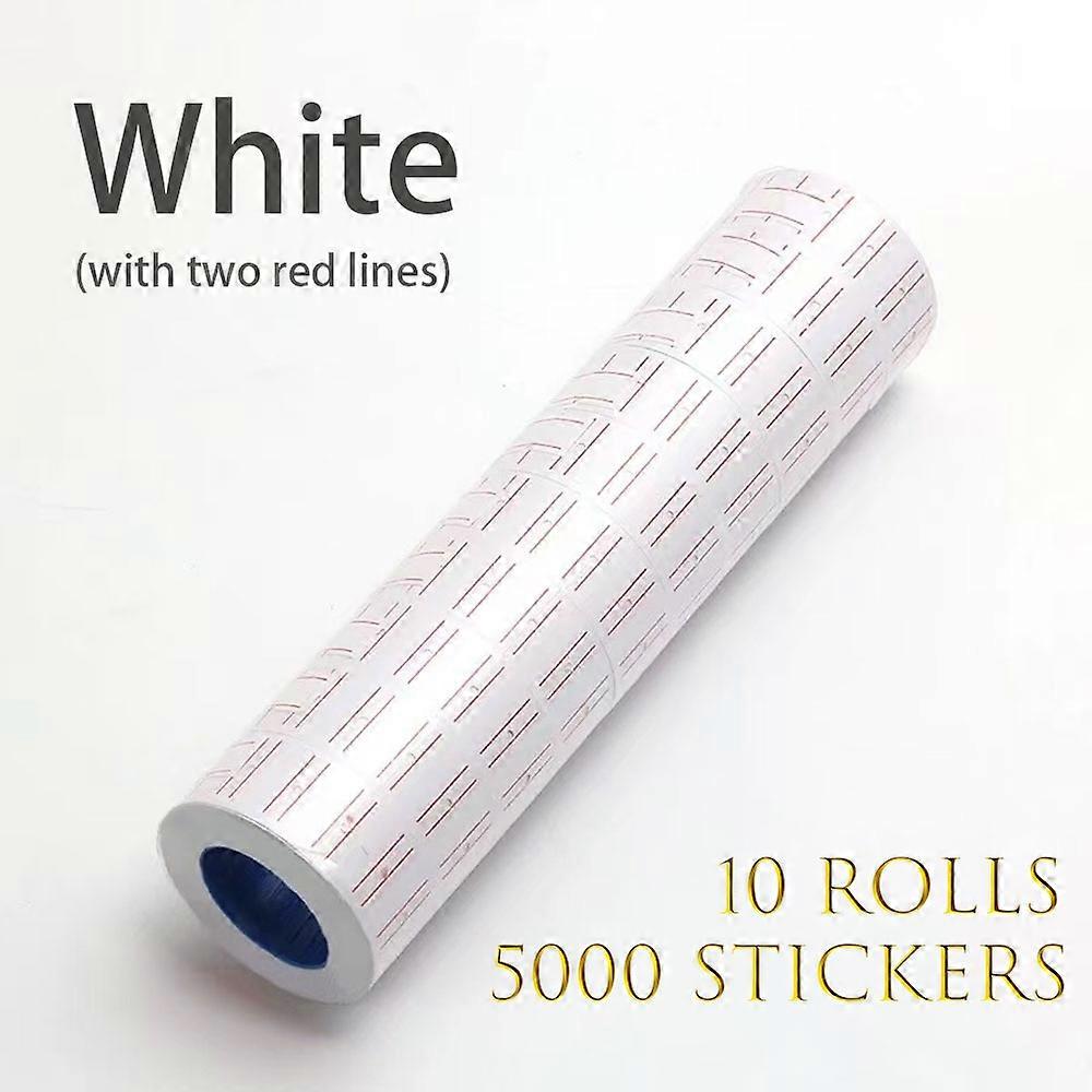 10 rolls of 5000 colored single-row price notes, universal price label for supermarket price machines.
