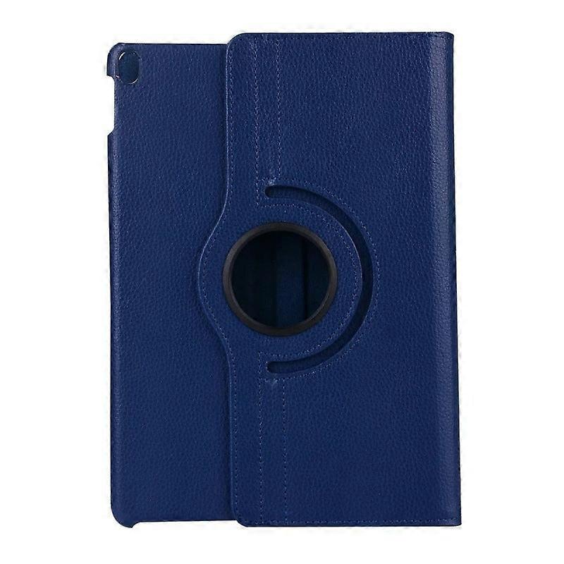 Stylish Case For Ipad 2020 10.2 Dark Blue Litchi Texture Rotating Leather