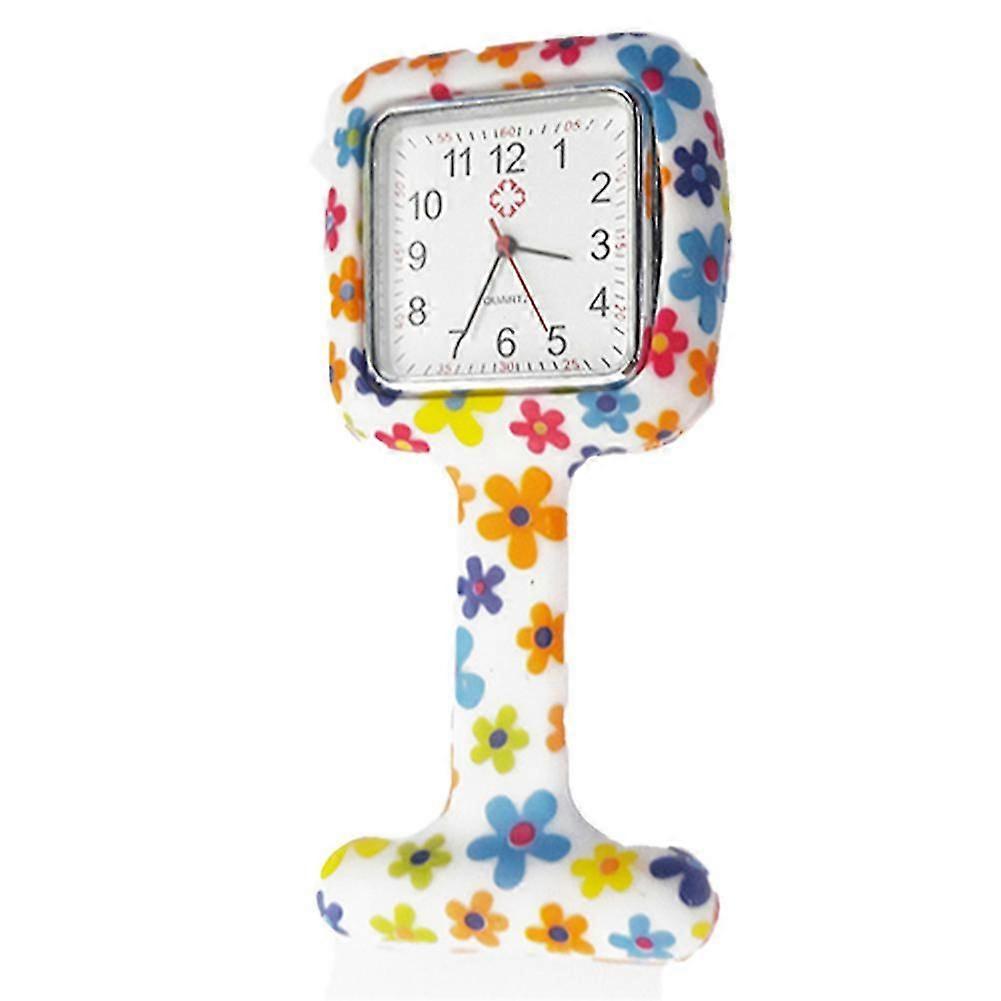 Montre murale carrée en silicone à motif imprimé couleur pour homme et femme, style infirmier, version coréenne, simple, pour étudiant.