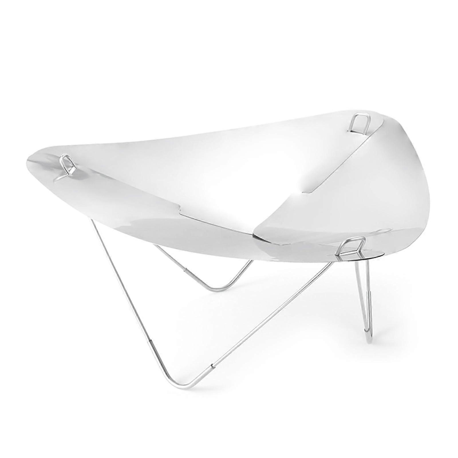 Stainless Steel Portable Fire Pit with Foldable Campfire Rack for Camping and Backyard Use