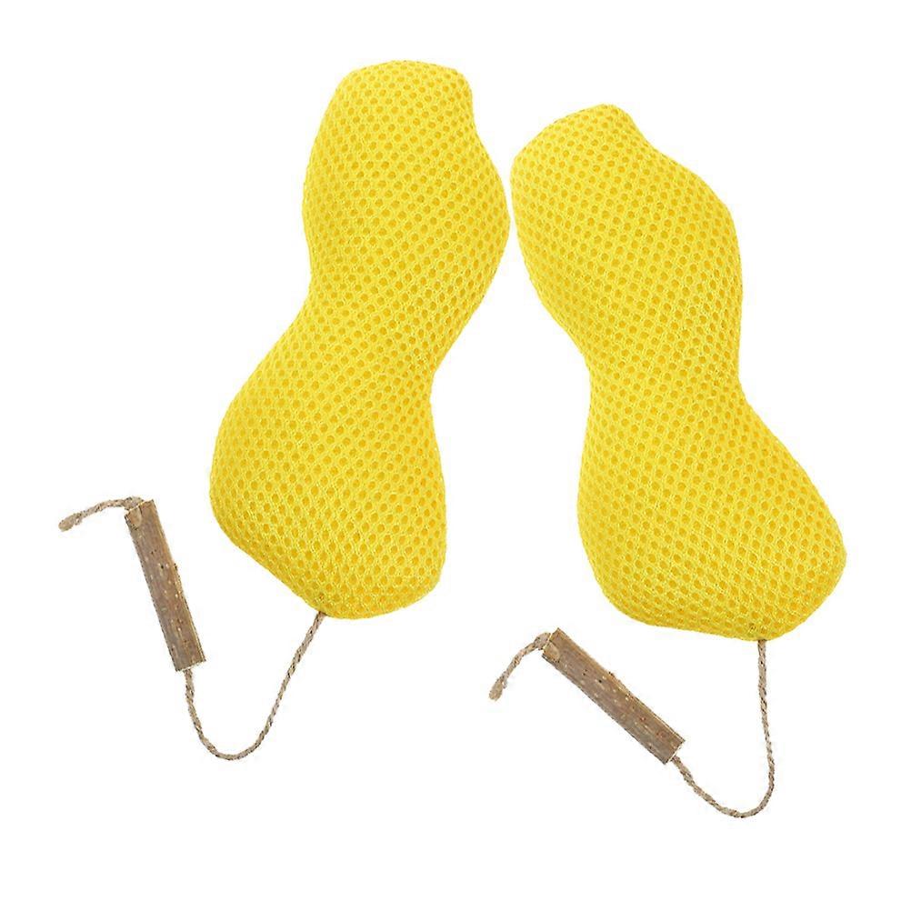 Catnip Filled Toy Peanut Shaped Cat Interactive Toy for Indoor Use 2Pcs