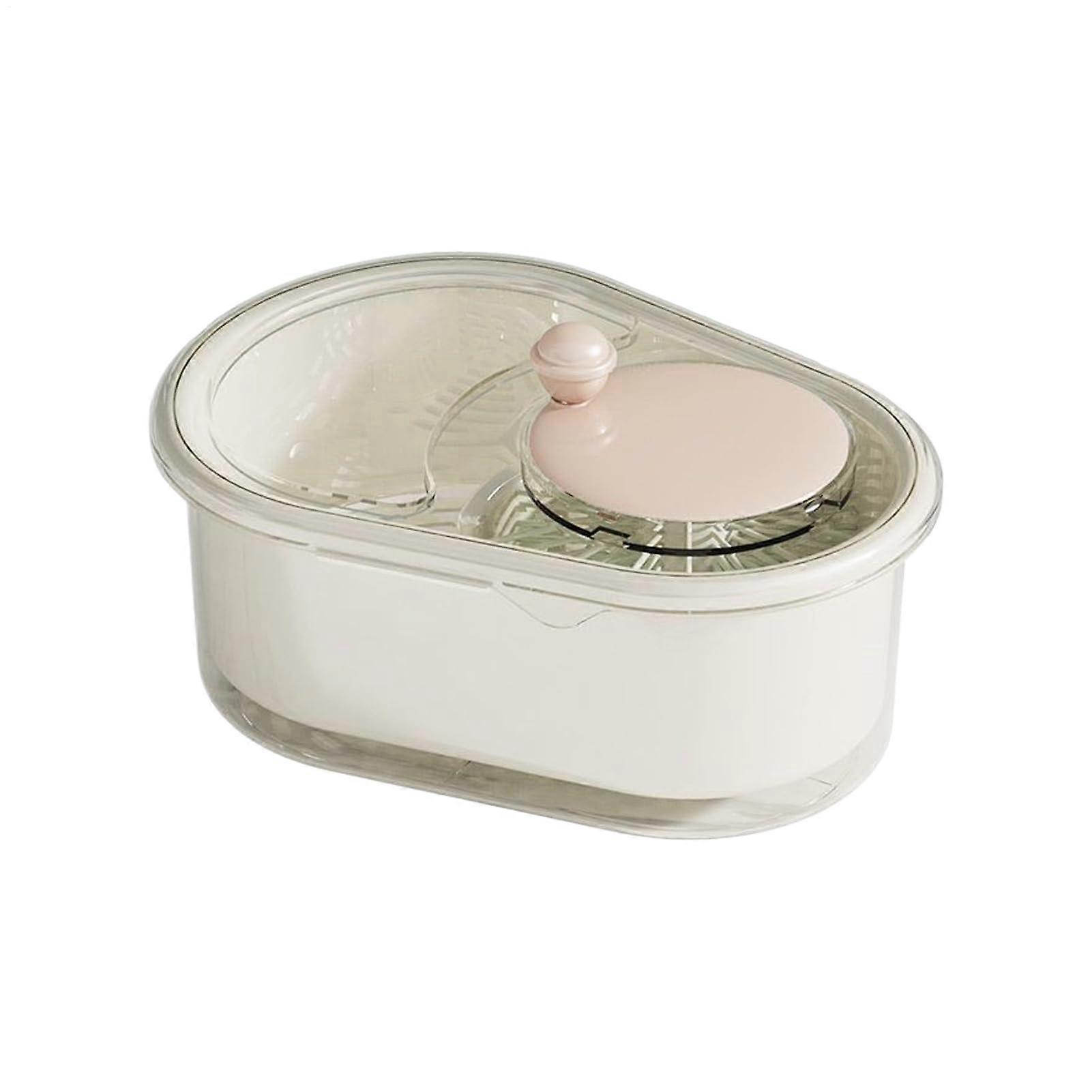 Fruit Washing Machine with Large Capacity, Ergonomic Manual Spinner, Double Layer Basket Cleaner