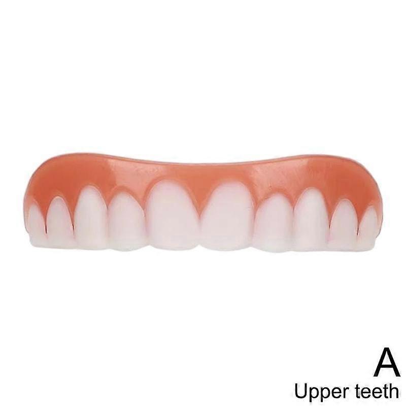 Silicone False Teeth Upper & Lower Veneers Perfect Laugh Veneers Dentures Paste Fake Teeth Braces Comfortable Teeth