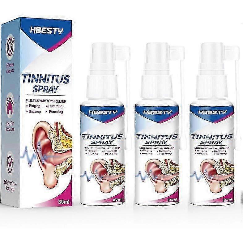 1-3pcs Tinnitus Spray Ear Ringing Relief Relieving Ear Drops Hearing 30ml