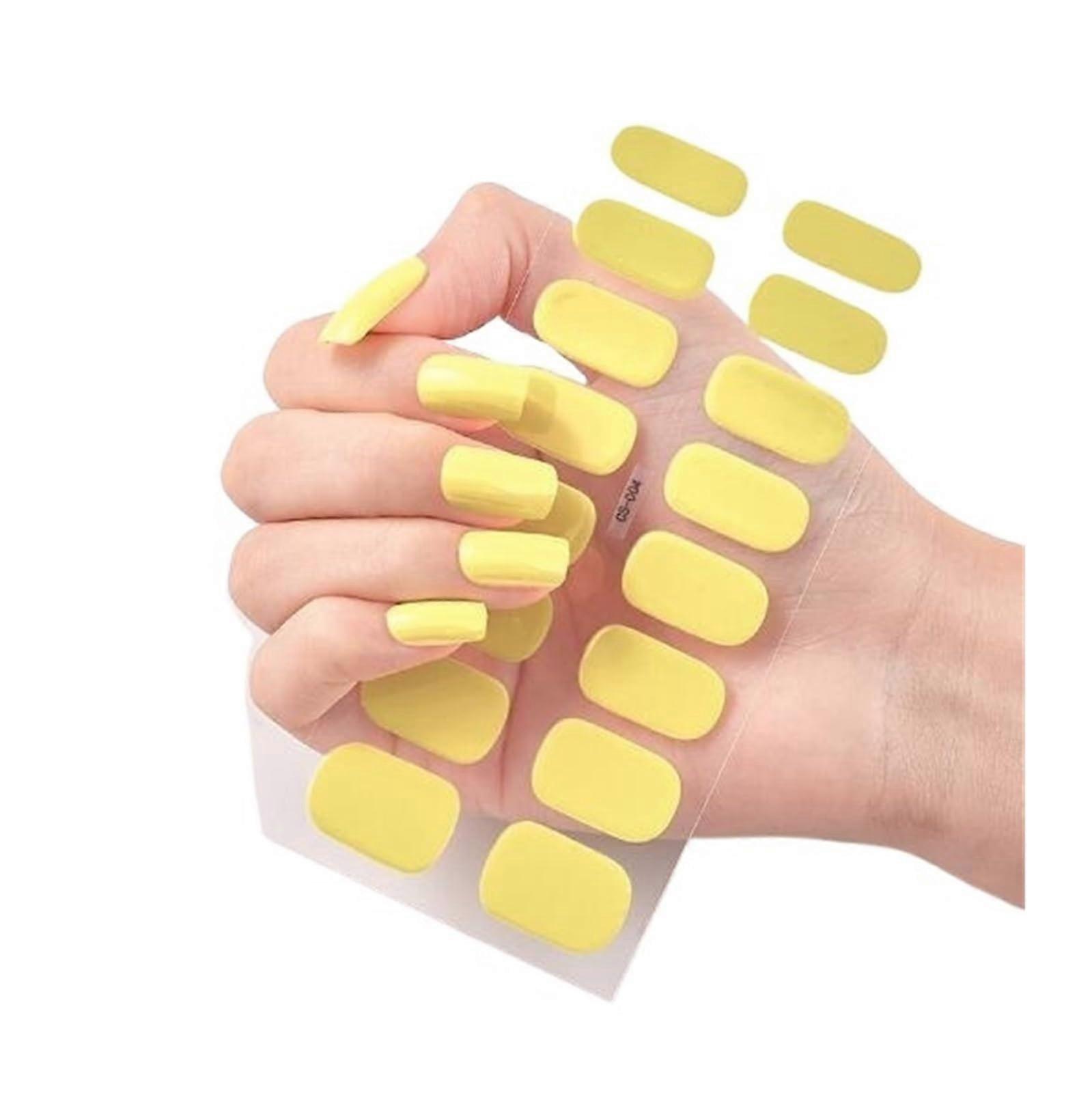 Solid Color Nail Wraps NCS004 Self Adhesive Easy Apply Manicure Stickers Durable Finish