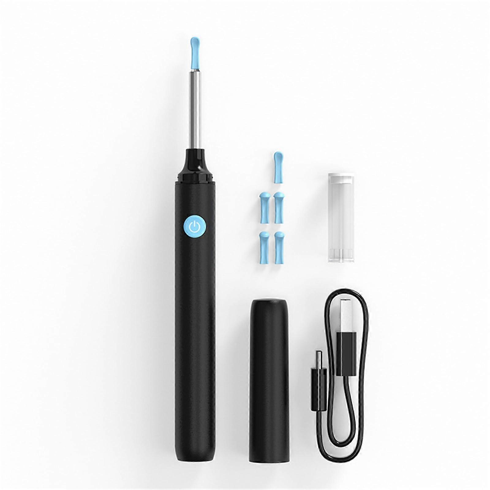 Ear Wax Removal Tool with Camera 1080P HD Wireless Endoscope for iPhone and Android Black