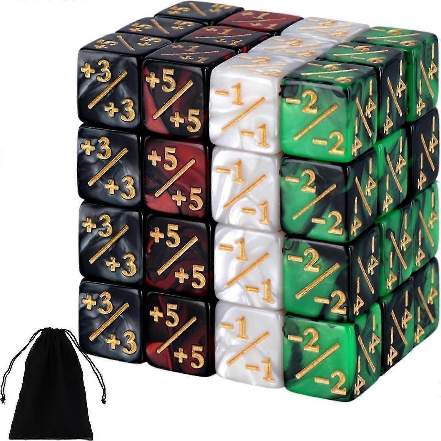 48pcs Acrylic Dice Counters Token Dice, for Magic The Gathering Dice Set D6 Dice