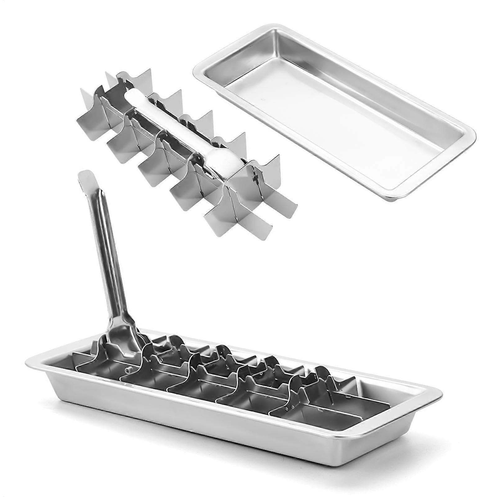 Large Square Silicone Ice Cube Tray for Cocktails and Drinks, Easy Release, Dishwasher Safe