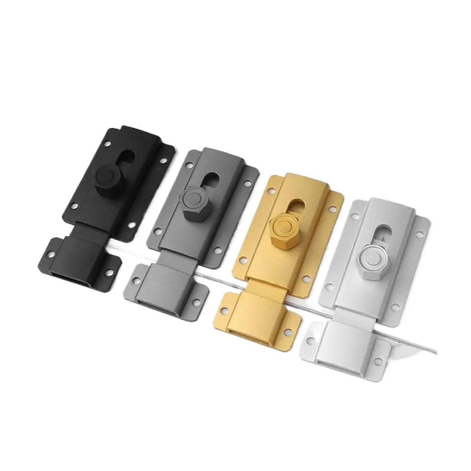 Door Security Latch 80mm White AntiTheft Durable Aluminum Alloy Lock for Home and Office