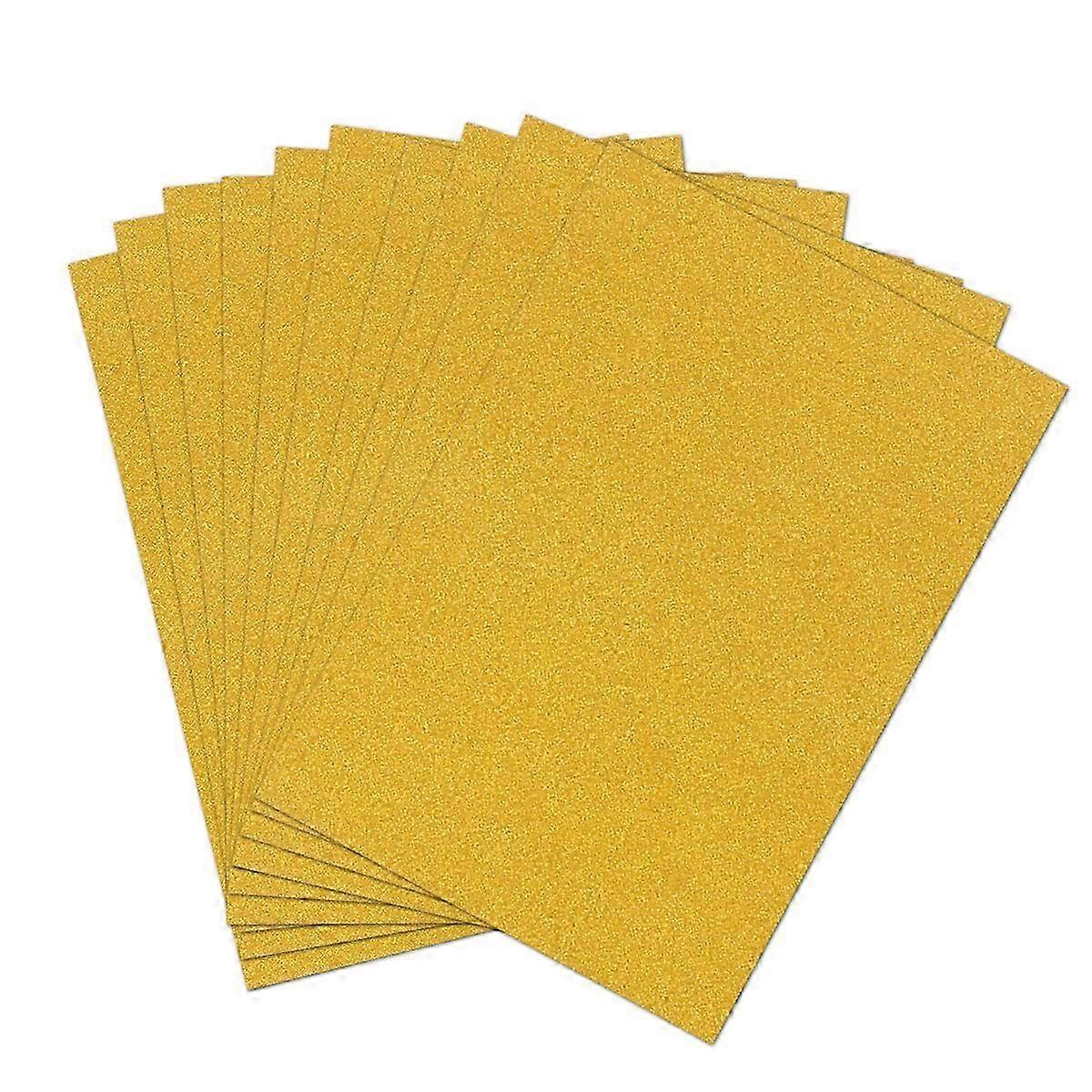 10pcs Gold Glitter A4 Sheets for DIY Craftwork and Scrapbooking