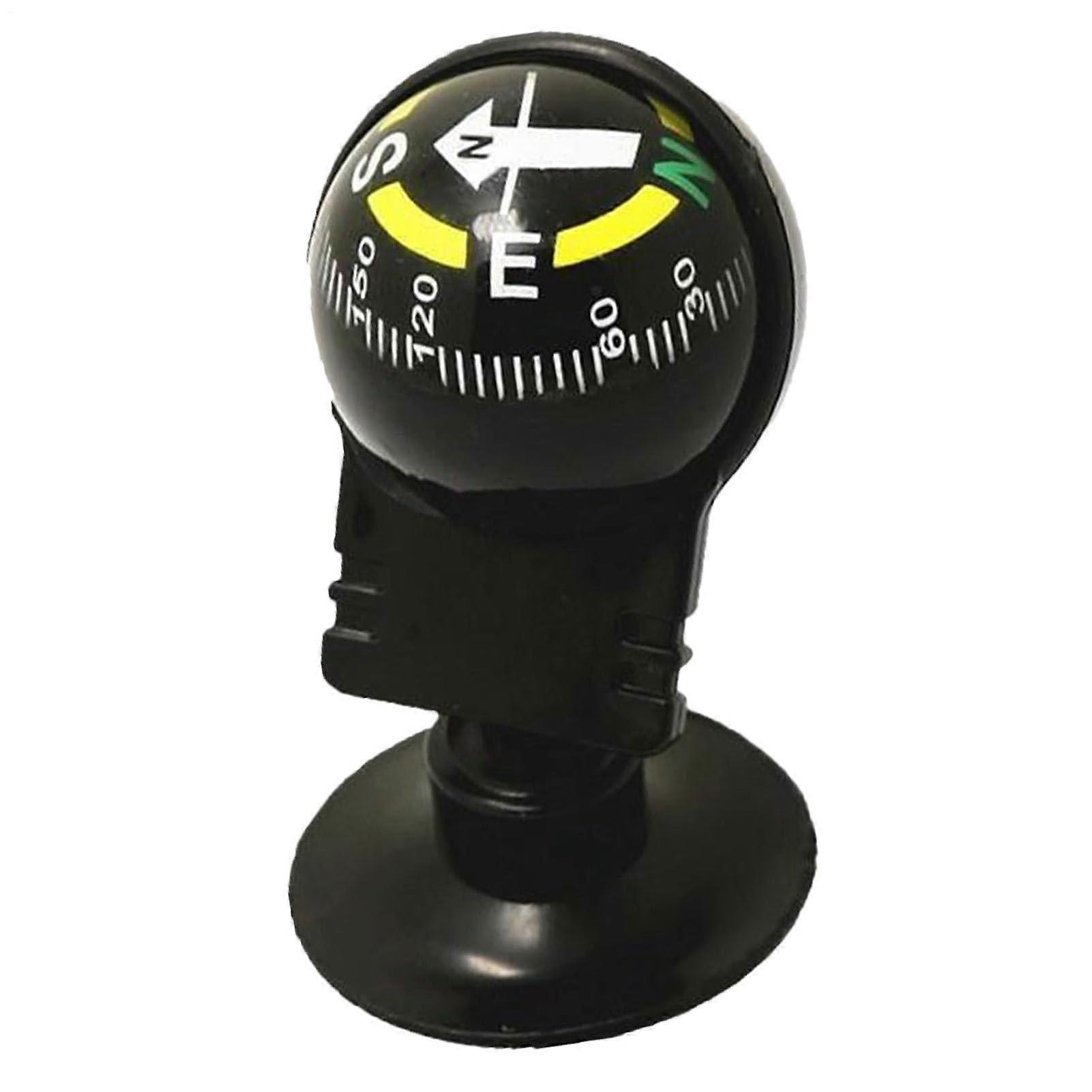 Car Compass with Adjustable Viewing Angle, Clear Direction Scale, Suction Cup Mount for Dashboard