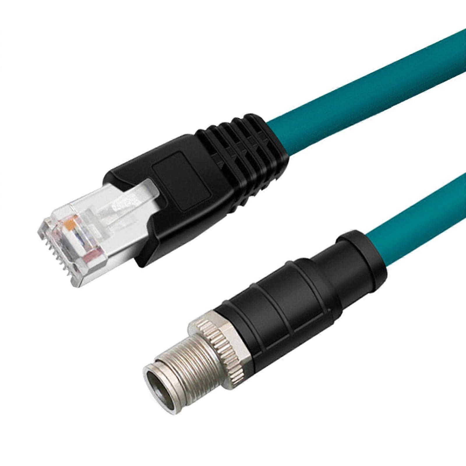 12 X Coded 8Pin to RJ45 Industrial Ethernet Cable, Shielded SFTP 26AWG for Speed Data Transfer Ref: 8222
