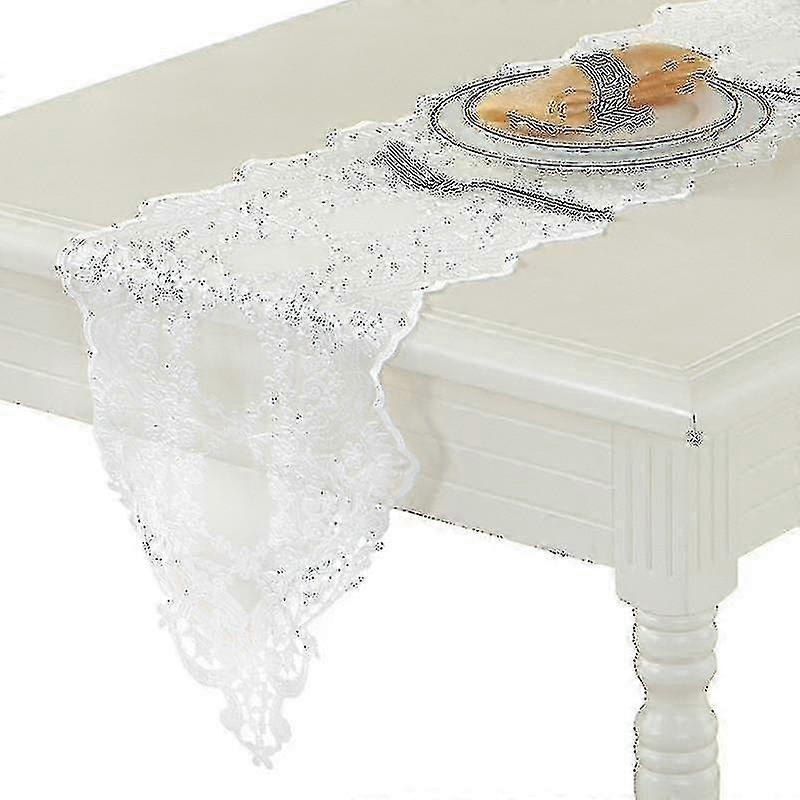 Runner Table Lace Dinning Cloth Style White Luxury Wedding