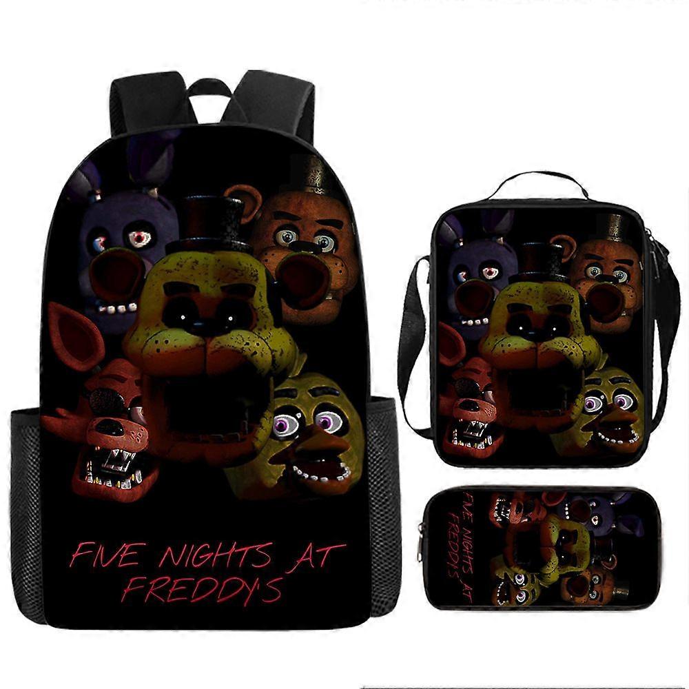 Five Nights Backpack, School Bag, Children's School Bag, Backpack, Men's Backpack, Laptop Backpack, Three-piece Backpack