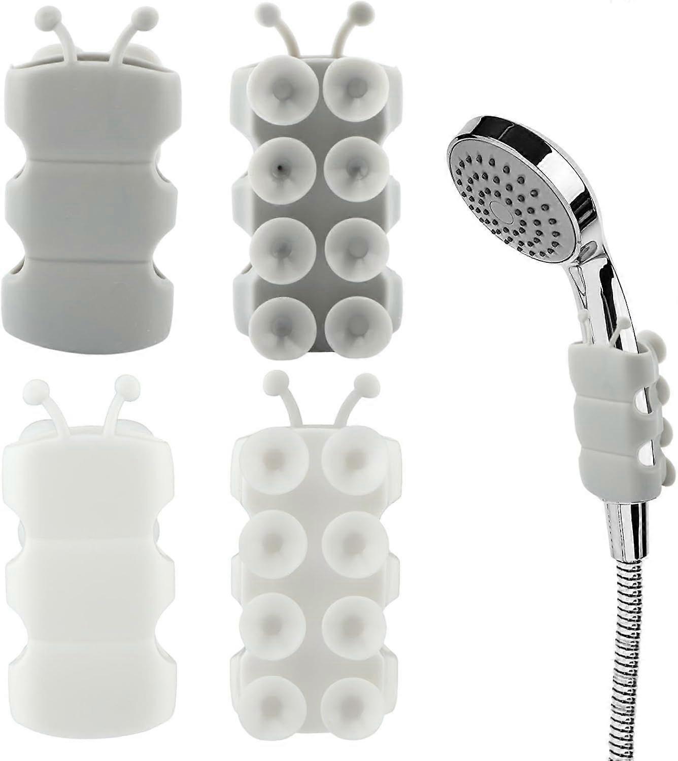 4pcs Silicone Shower Head Holder, Universal Relocatable Shower Head Suction Cup