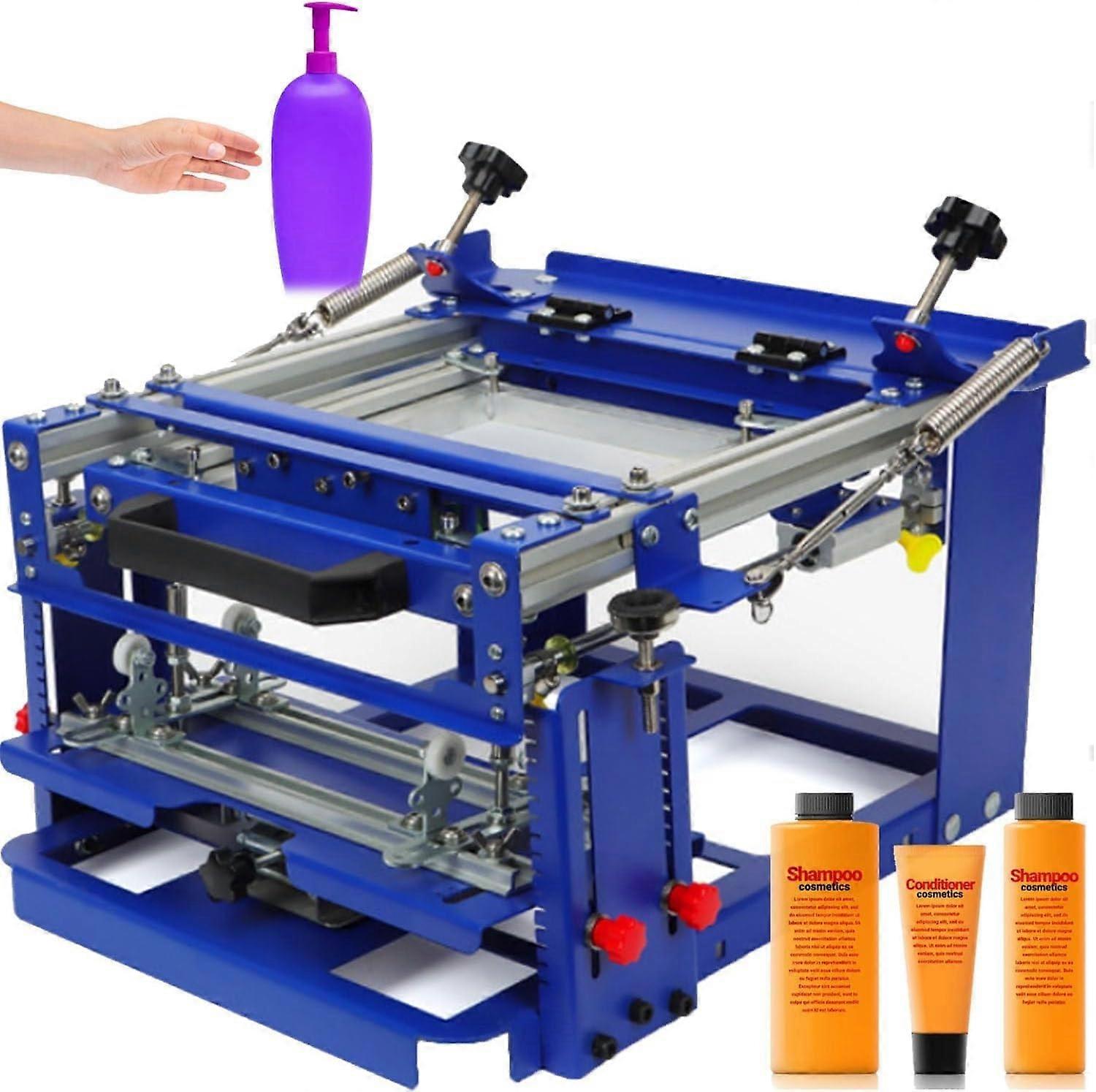 Manual Cylinder Screen Printing Machine with Precise Positioning System for Bottles, Cups, and Cylindrical Products