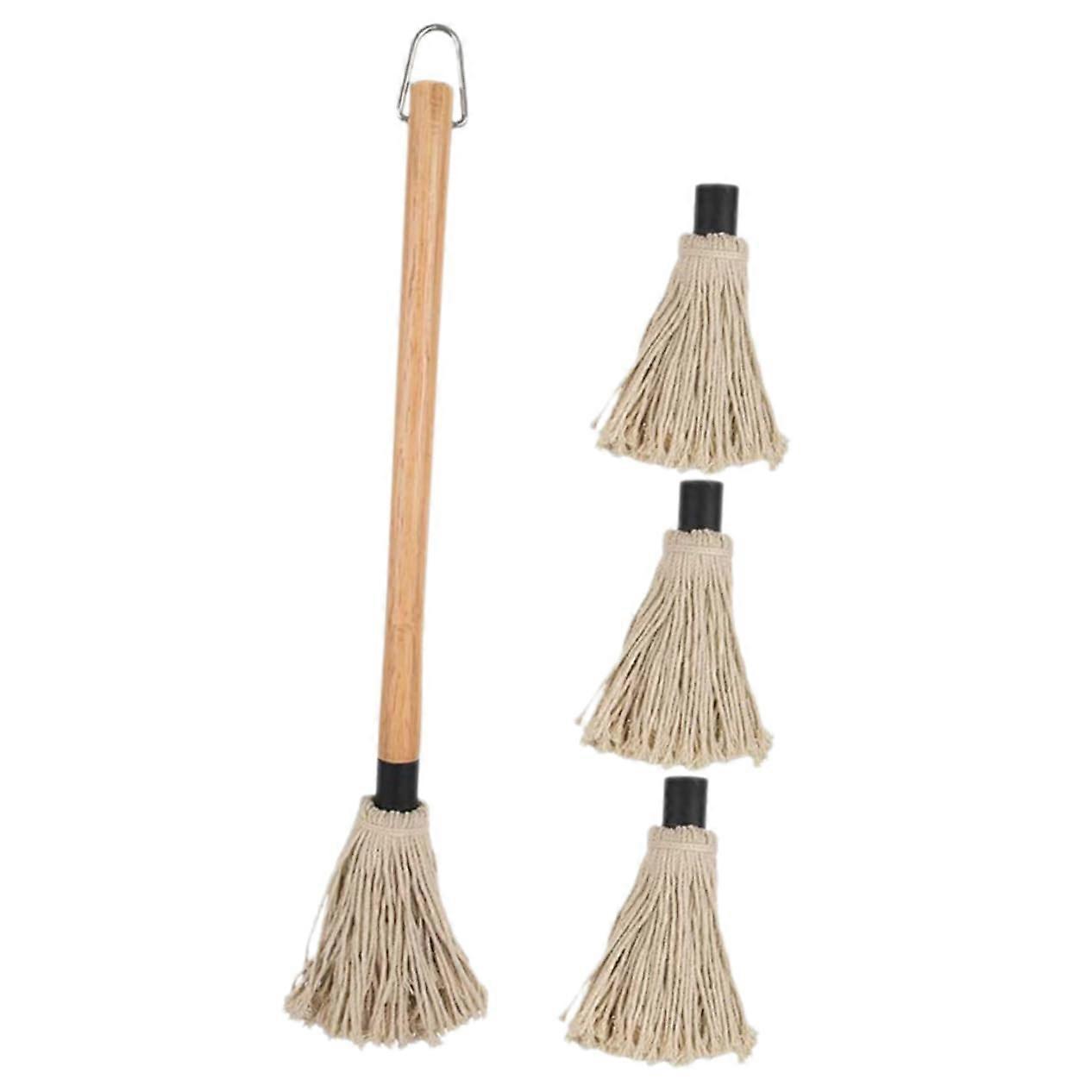 BBQ Basting Brush with Long Wooden Handle for Even Sauce Coverage and Durable Grill Use