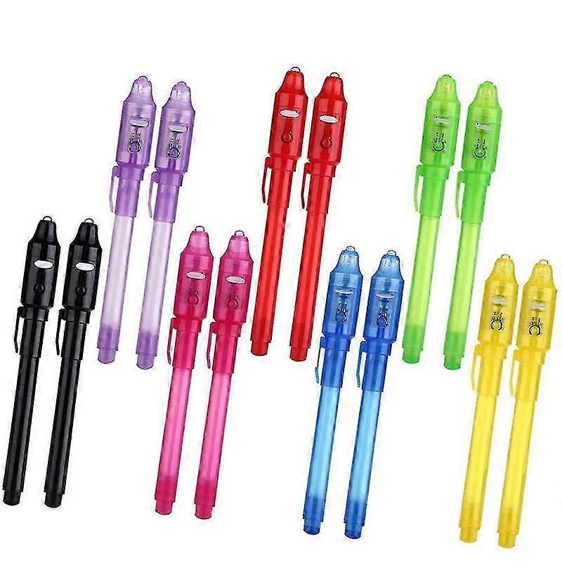 Invisible Ink Pen,with Uv Light Magic Marker,14pcs