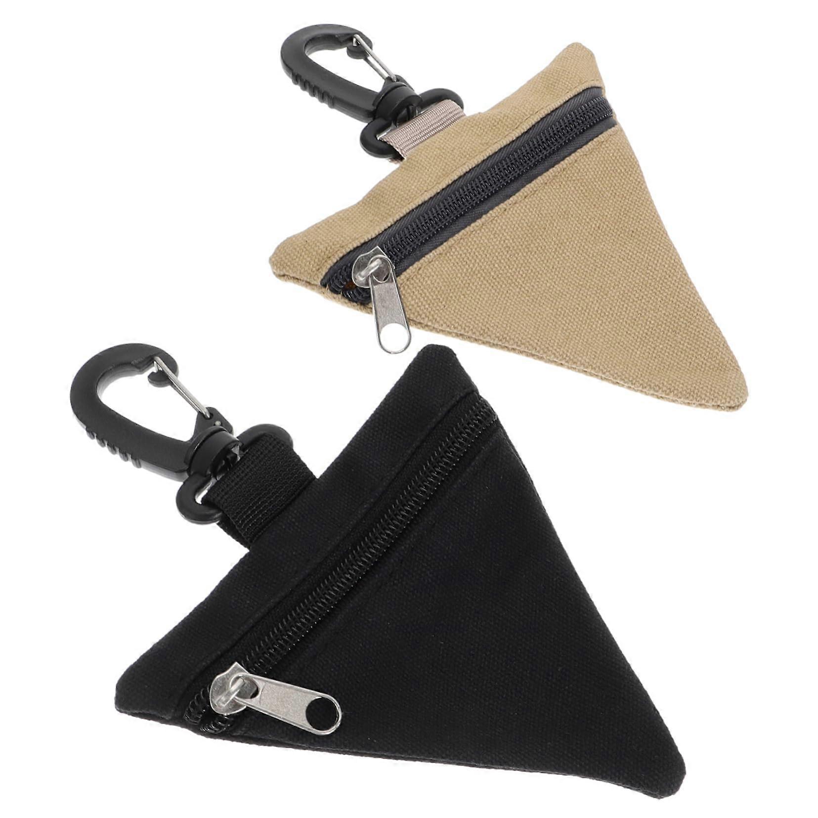 2pcs Camping Hanging Organizer Compact Triangle Storage Bag with Easy Install Hooks for Outdoor