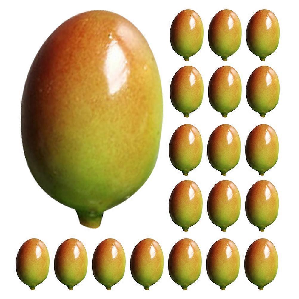 Artificial Olive Model Fake Fruit for Decoration 50Pcs Foam Simulation