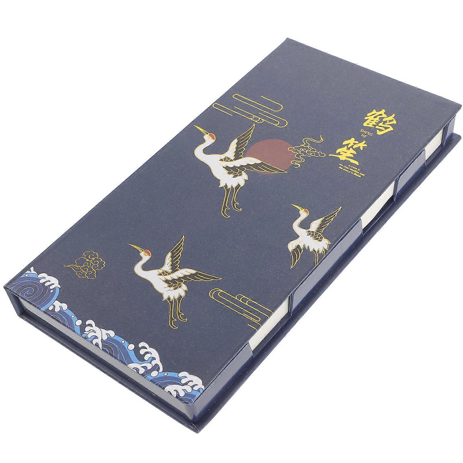 Chinese Style Adhesive Notes Crane Pattern for Writing Use 2Sets
