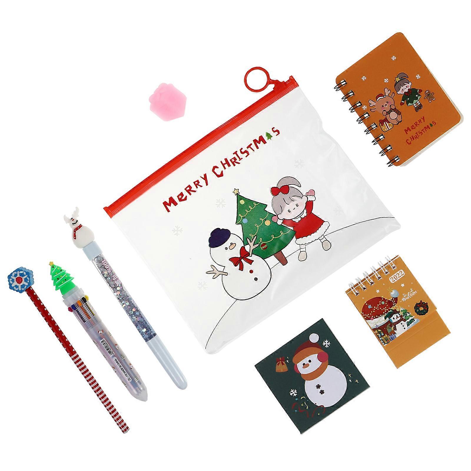 Christmas Student Gift Set for School Use 1Set Assorted Color Stationery Kit