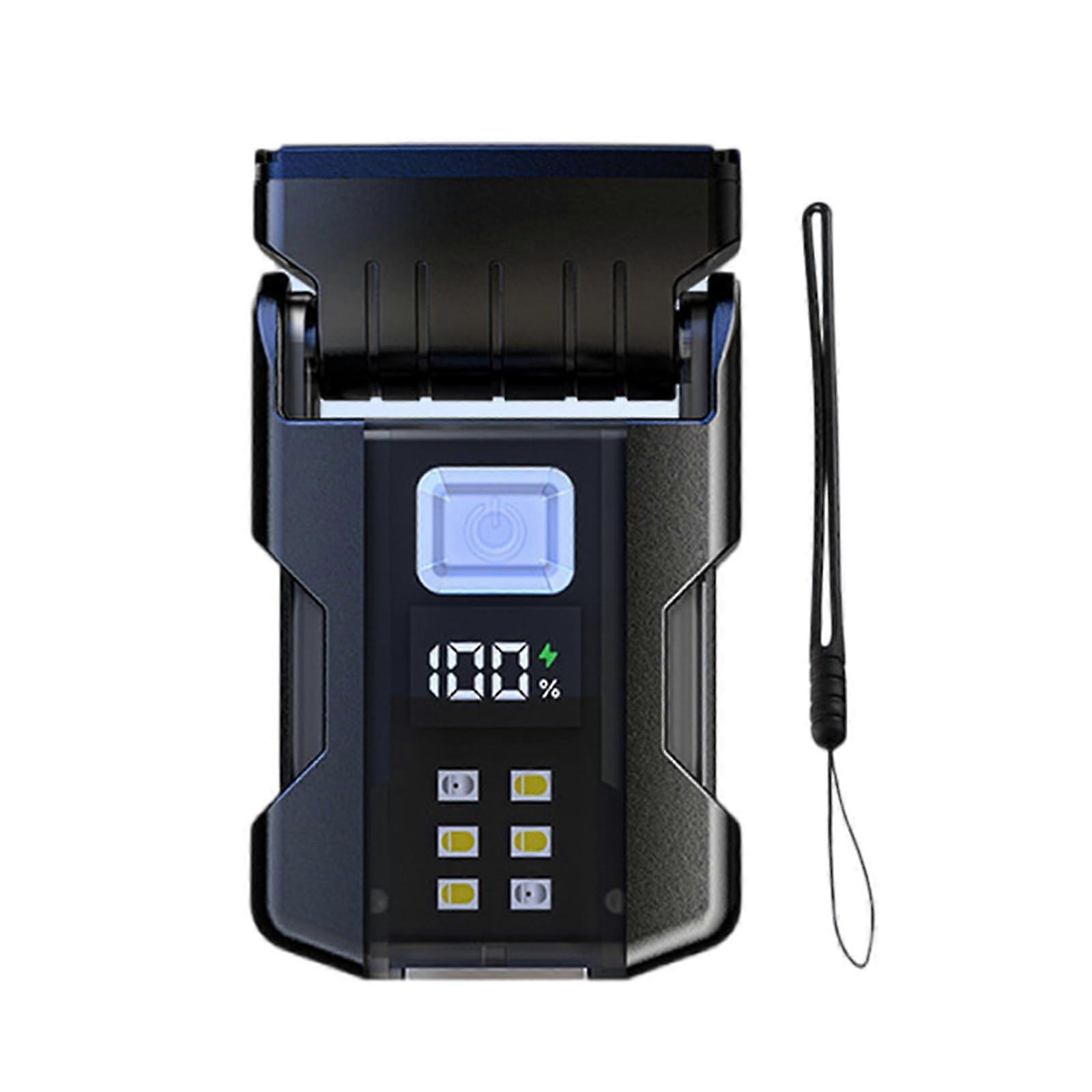 Keychain Work Light Rechargeable LED Flashlight with Dual Mode Warning Light for Outdoor Use