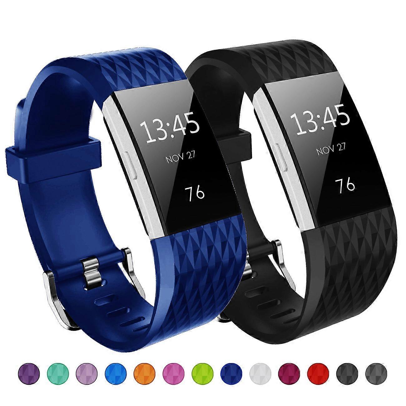 Diamond Pattern Sport Strap Adjustable Comfortable Replacement for Fitbit Charge 2