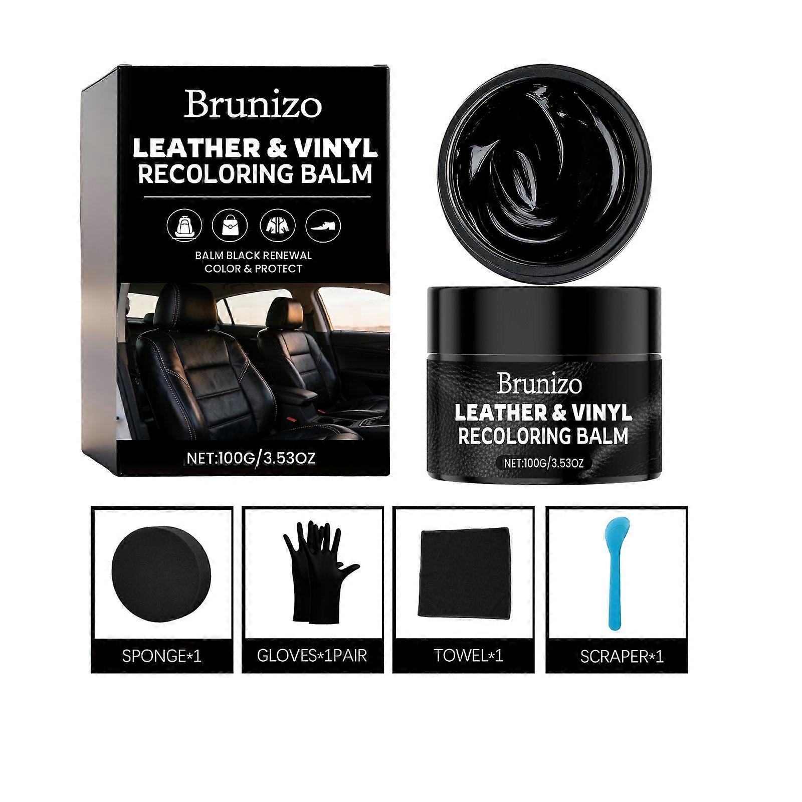 Brunizo Black Leather Coloring Paste Set: Leather Scratch