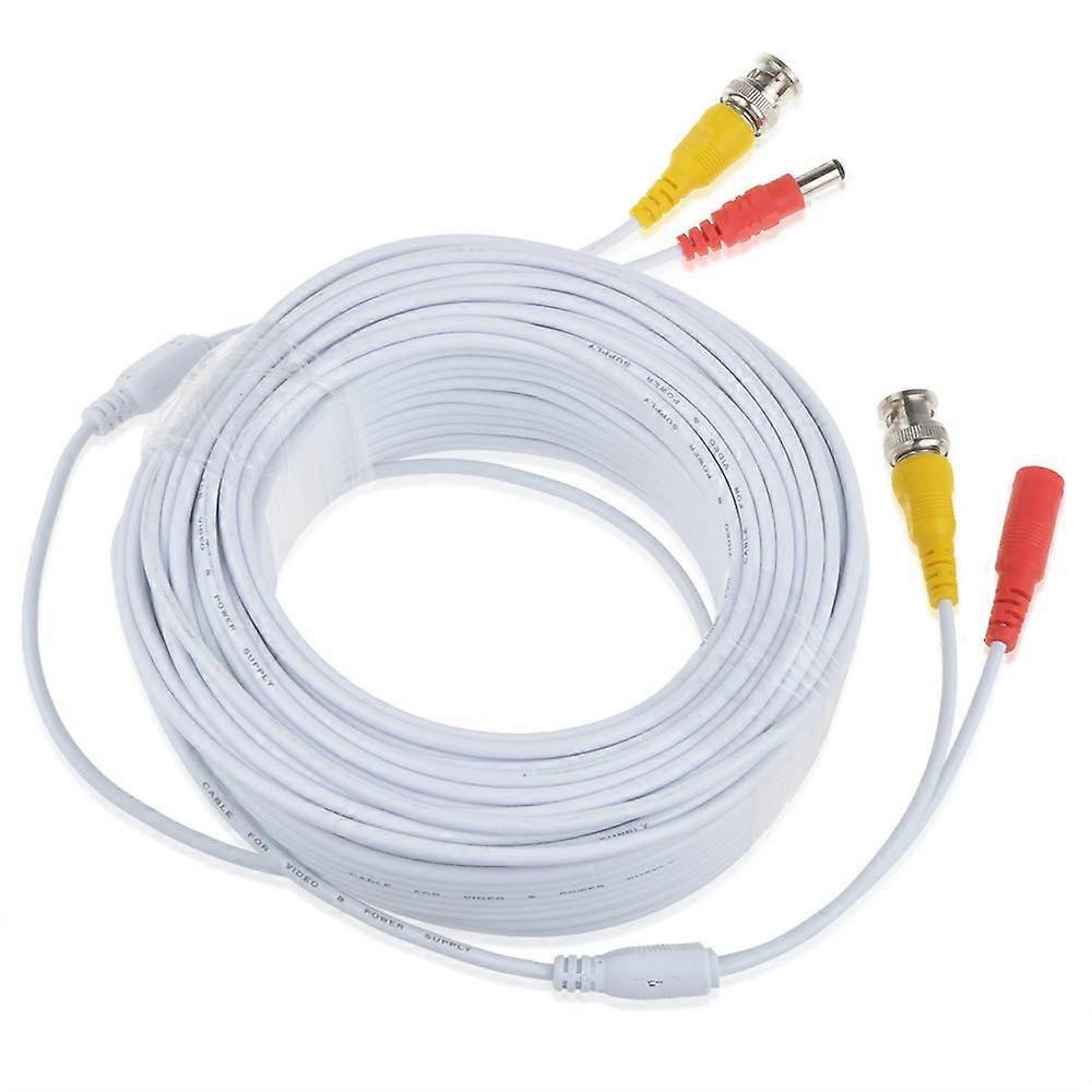 65ft White BNC Security Camera Extension Cable for Swann 1080p DVR Connection