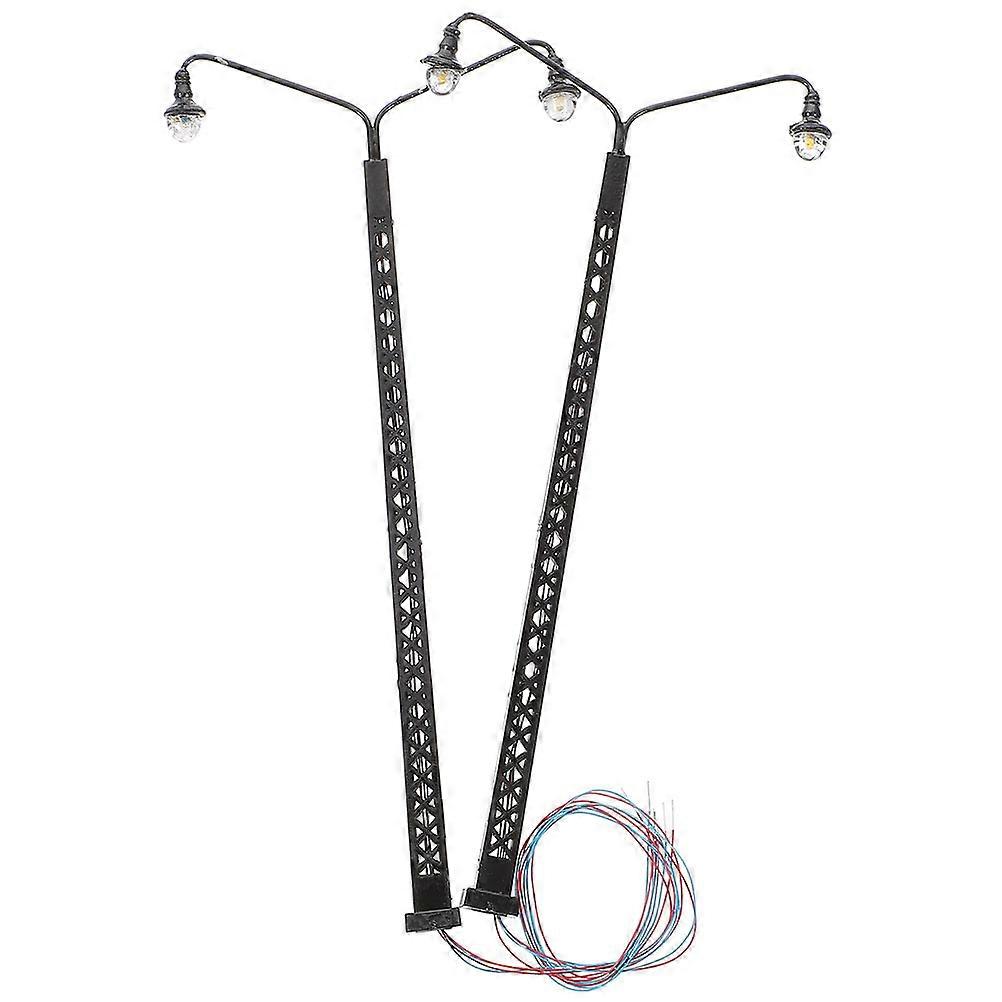 Railroad Light Model Mini Light Model for Decor 8Pcs Durable Black