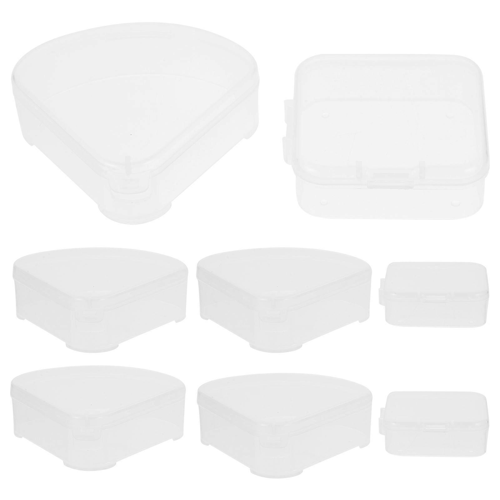Small Makeup Puff Box Plastic Powder Puff Case for Storage 8Pcs