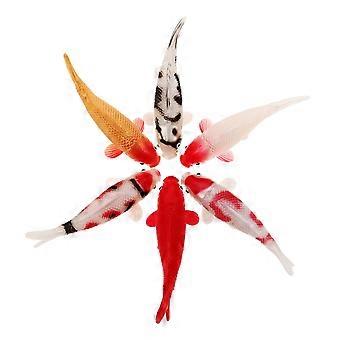 6pcs petit poisson statue simulé poisson artisanat poissons artificiels aquarium ornements faux poisson modèle réservoir de poisson simulation décorative carpe