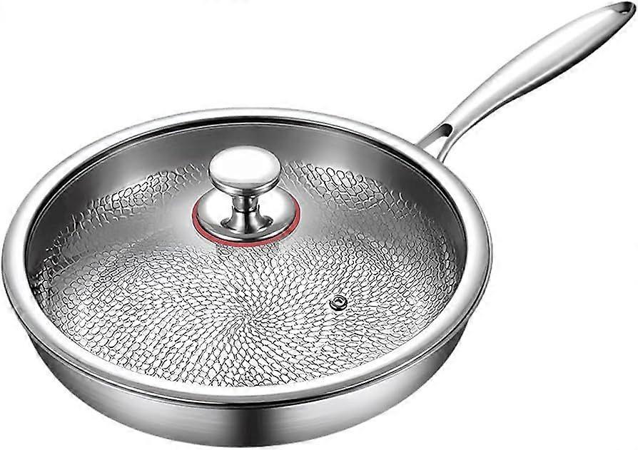 Titanium Hammered Pan Pro With Lid Is A Scratch-Resistant For Cooking