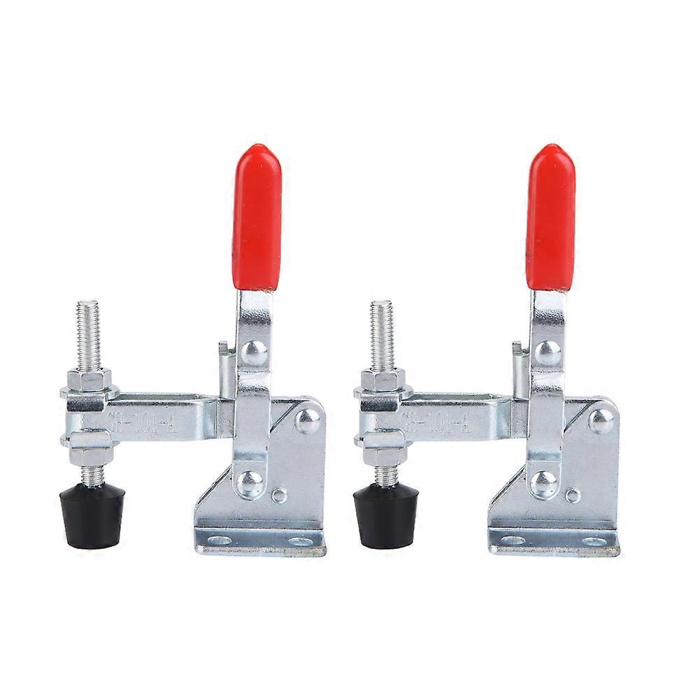 2Pcs Iron Galvanized Quick Fixed Vertical Type Hand Holding Capacity Toggle  Clamp