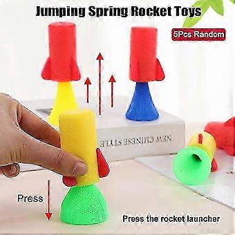 5 Mini-Hüpfraketen-Spielzeuge, Raketenwerfer aus EVA-Schaumstoff für Kinder, Tischspiel mit wissenschaftlichem Lerneffekt