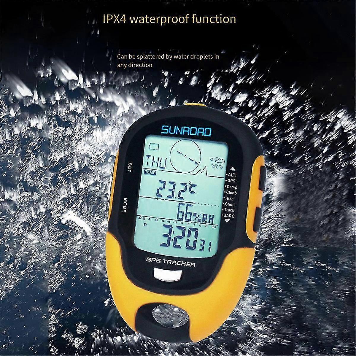 Multifunksjonell LCD digital GPS høydemåler barometer kompass