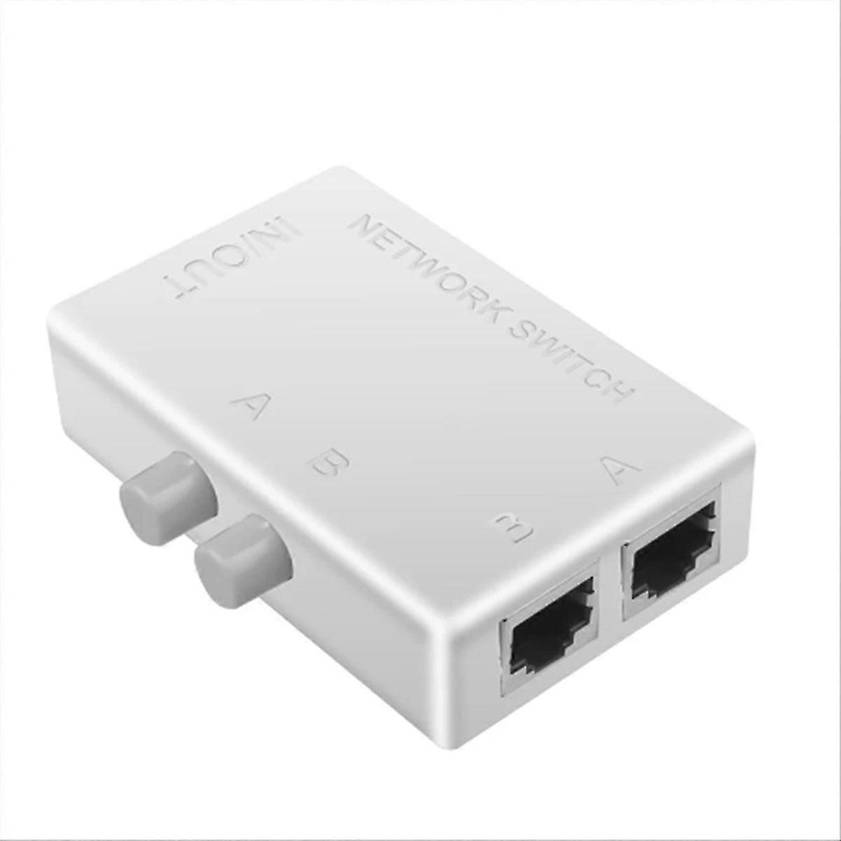RJ45 Network Switch 2 Port LAN Ethernet Network Box Switcher RJ45
