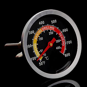Termometro Per BBQ In Acciaio Inox, Scala 10-400°C, Per Griglia E Affumicatore