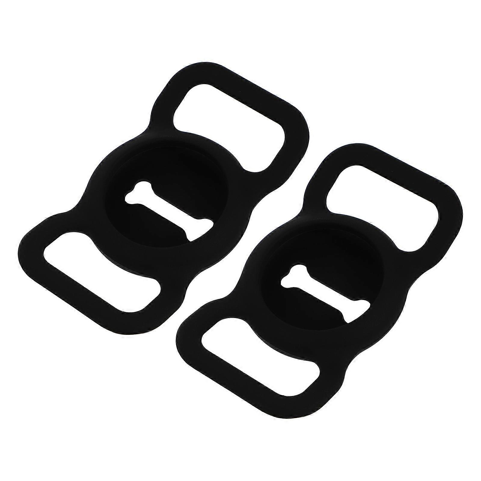 Black Protective Case Pet Collar Locator Protector for 2Pcs