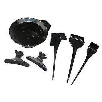 Kit de Tintura de Cabelo Profissional de 6 Peças para Uso em Salão e Casa - Conjunto Completo de Coloração com Luvas e Condicionador