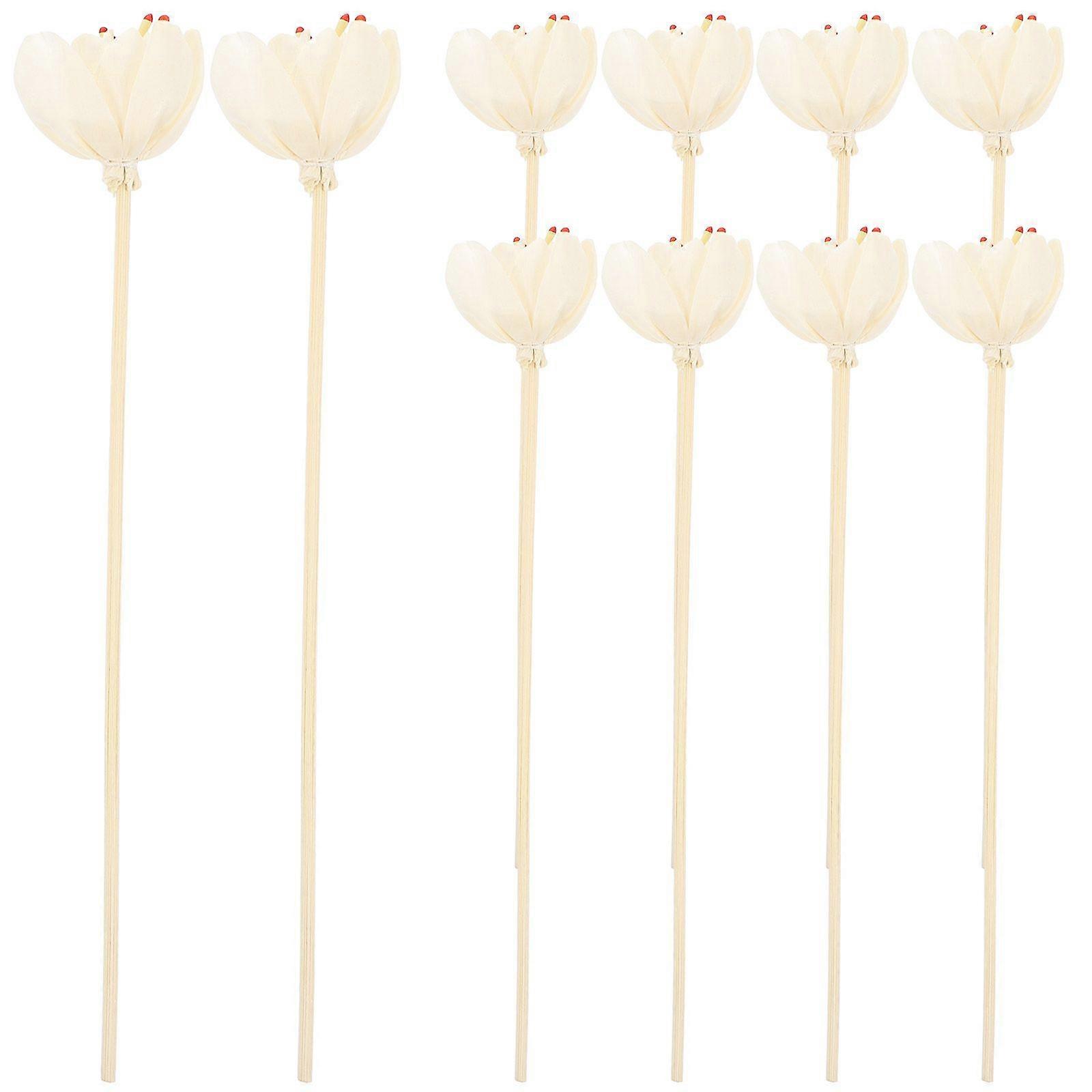10pcs Flower Reed Diffuser Sticks Diffuser Refills Essential Oil Diffuser Stick for SPA
