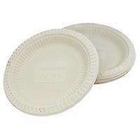 White Biodegradable Small Plates 20 units