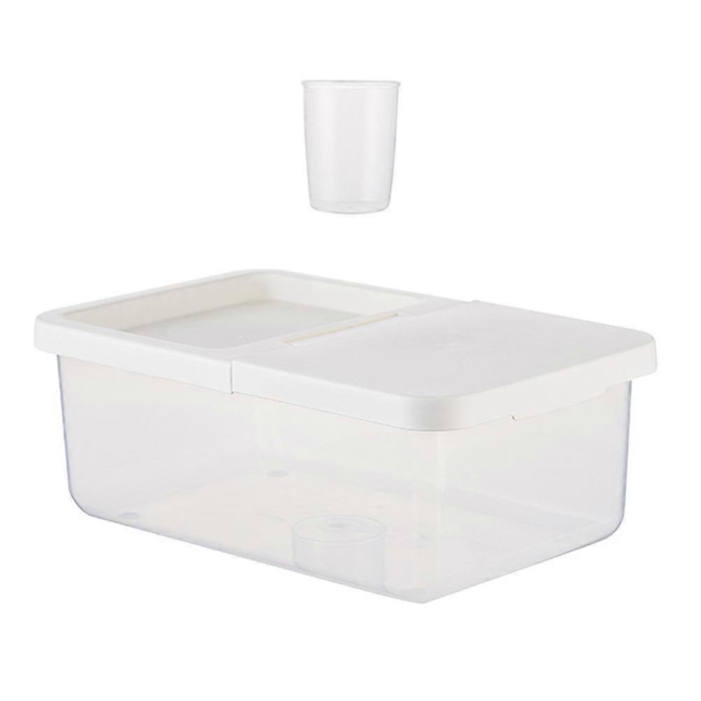 Rice Storage Container Clamshell for Kitchen Use 1Pcs White Plastic Box