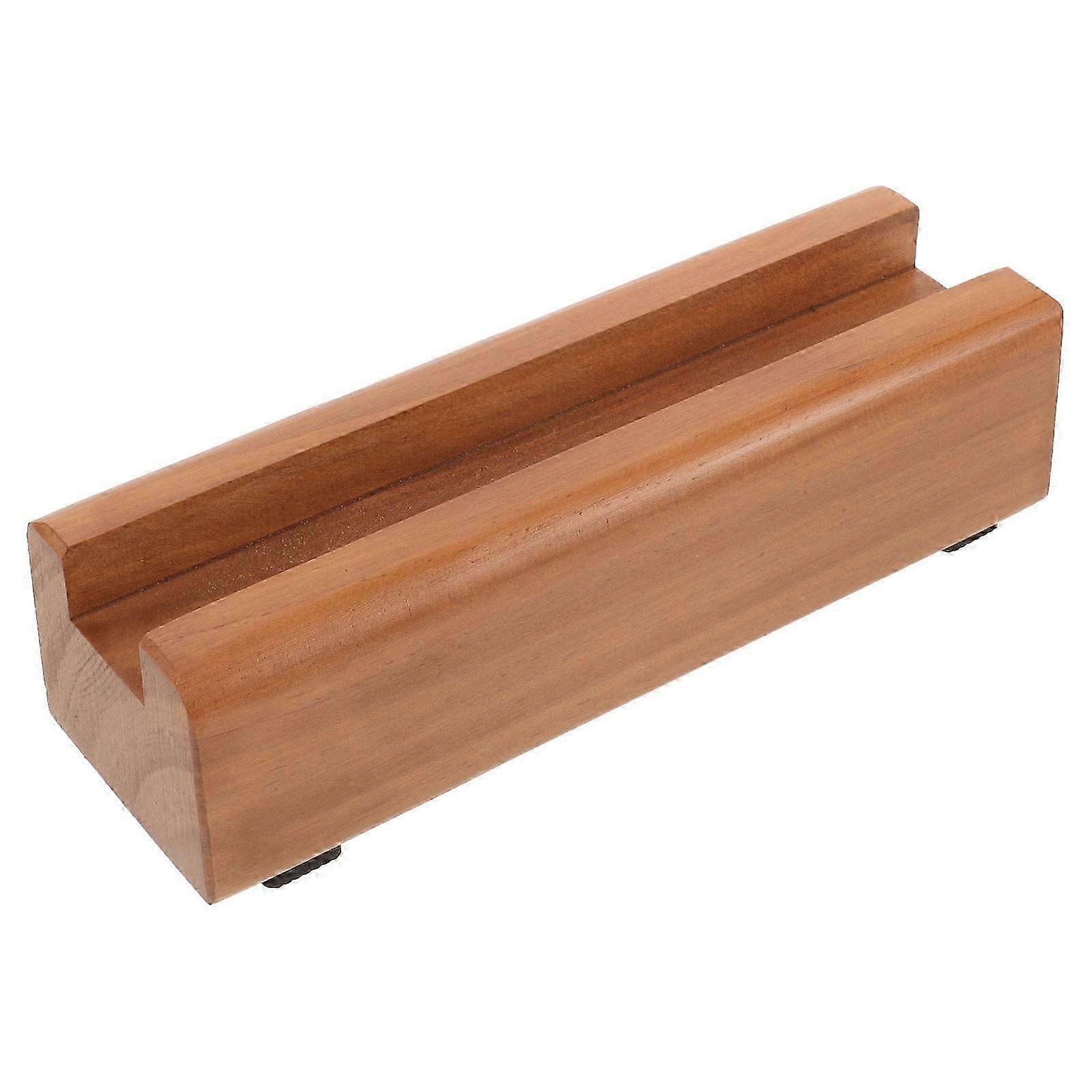 Solid Wood Floor Mirror Base for Stable Holding Brown Mirror Stand