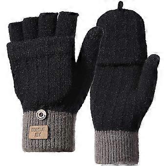 Gants de doigt tricotés pour femmes Sport Gants d’hiver chauds et coupe-vent pour le ski Cyclisme et SMS