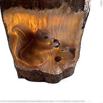 Cartoon Resin Animal Decor Ornament With Led Light Realistic Design Plant Micro-landscape