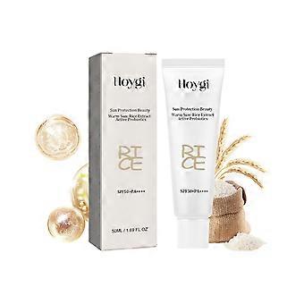 Hoygi Rice Probiotic Protective Cream, Outdoor Uv Protective Moisturizing Body Skin Isolation Cream