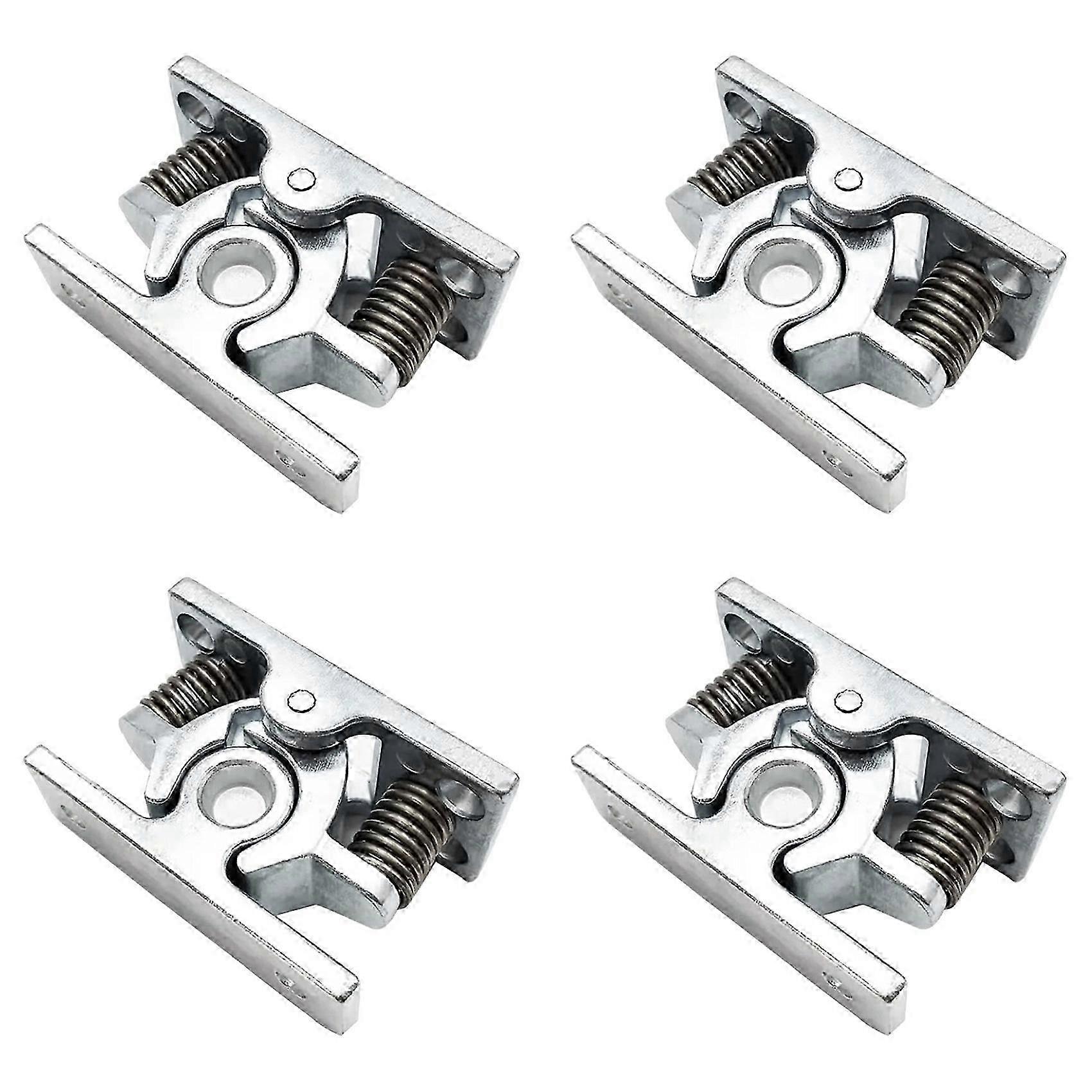 4Pcs Spring Loaded Door Easy Lock Stop Catch Release Clamp Double Roller Catch (Mp-3)